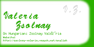 valeria zsolnay business card